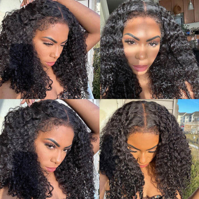 Ship In 24 Hours Glueless 4C Edges Curly Wig 8x5/360 HD Lace Front Human Hair Wigs - Image 4