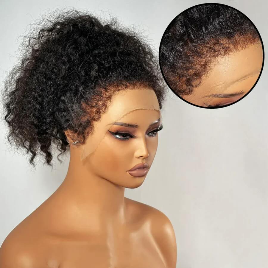Ship In 24 Hours Glueless 4C Edges Curly Wig 8x5/360 HD Lace Front Human Hair Wigs - Image 6