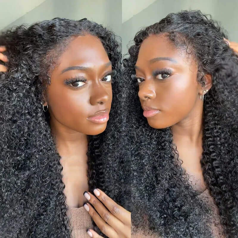 Ship In 24 Hours Glueless 4C Edges Curly Wig 8x5/360 HD Lace Front Human Hair Wigs - Image 7