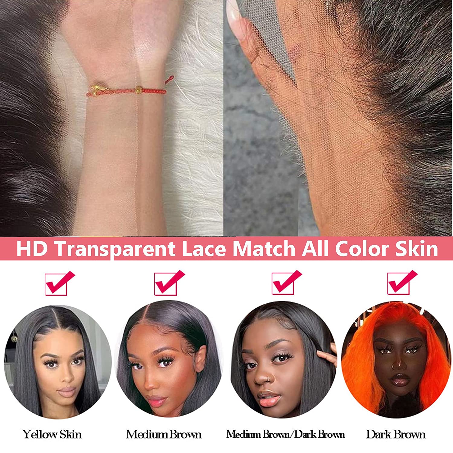 Ship In 24 Hours Glueless 4C Edges Curly Wig 8x5/360 HD Lace Front Human Hair Wigs - Image 9