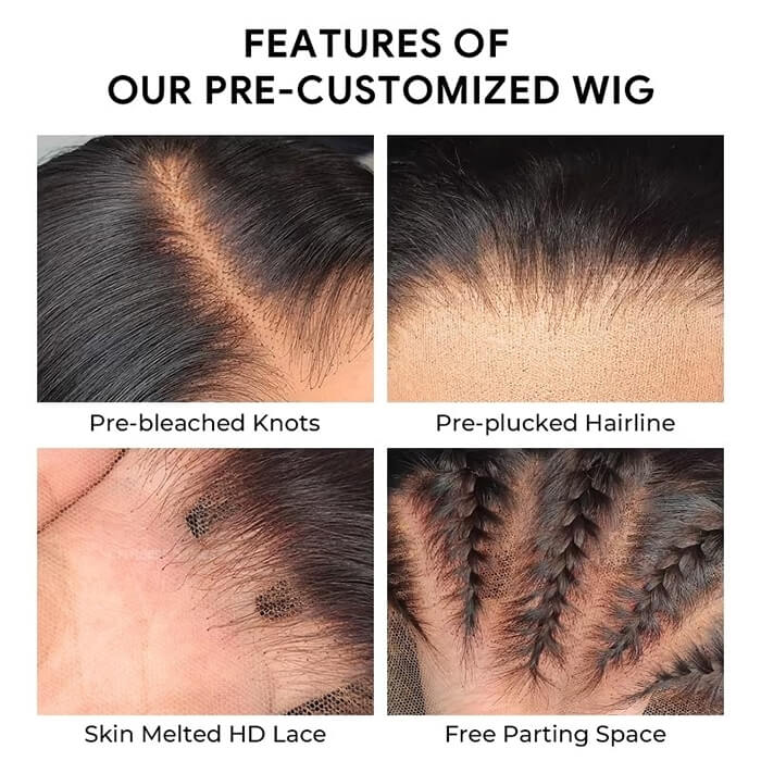 Skin Melt HD Lace Wigs 13x4 Lace Front Wigs Glueless Straight Human Hair Wigs - Image 4