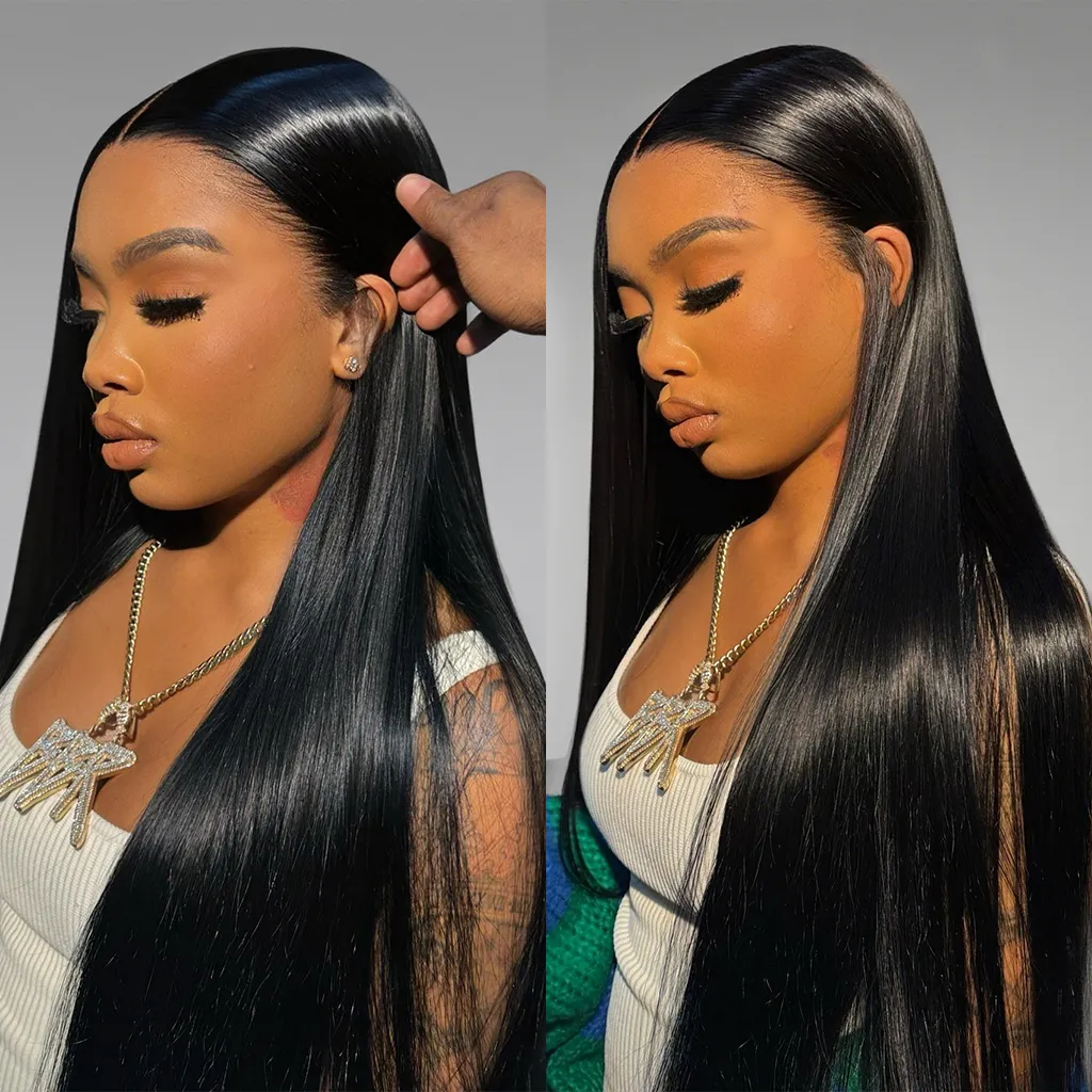 Straight 8x5 Pre Cut HD Lace Glueless Wig Natural Black Human Hair Wigs Special Offer - Image 2