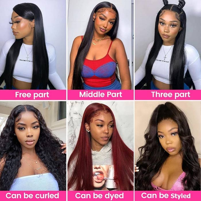 Straight Human Hair 3 Bundles With 4x4 Lace Closure - Image 8