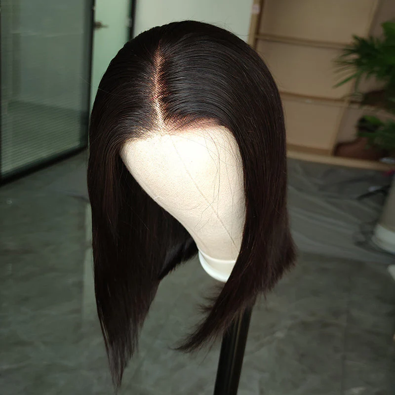 Pre Cut Wigs Air Cap Straight Bob Wig HD Lace Wigs Glueless Human Hair Wigs Beginner Friendly - Image 7