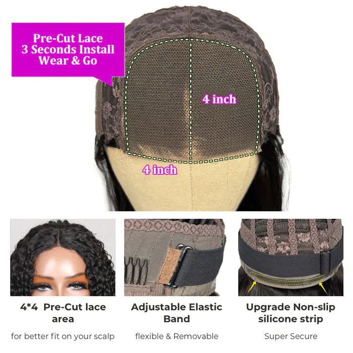 Pre Cut Wigs Air Cap Straight Bob Wig HD Lace Wigs Glueless Human Hair Wigs Beginner Friendly - Image 8