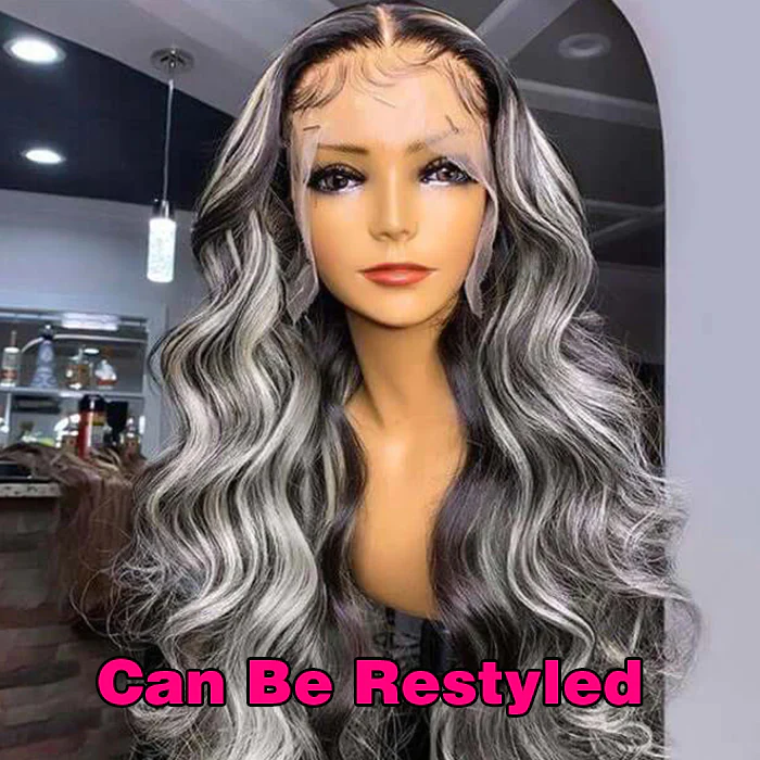 Subella Blonde Highlights HD Lace Front Wigs 13x4/13x6 Glueless Wigs Pre Cut Black Wig with #613 Blonde Highlight - Image 6
