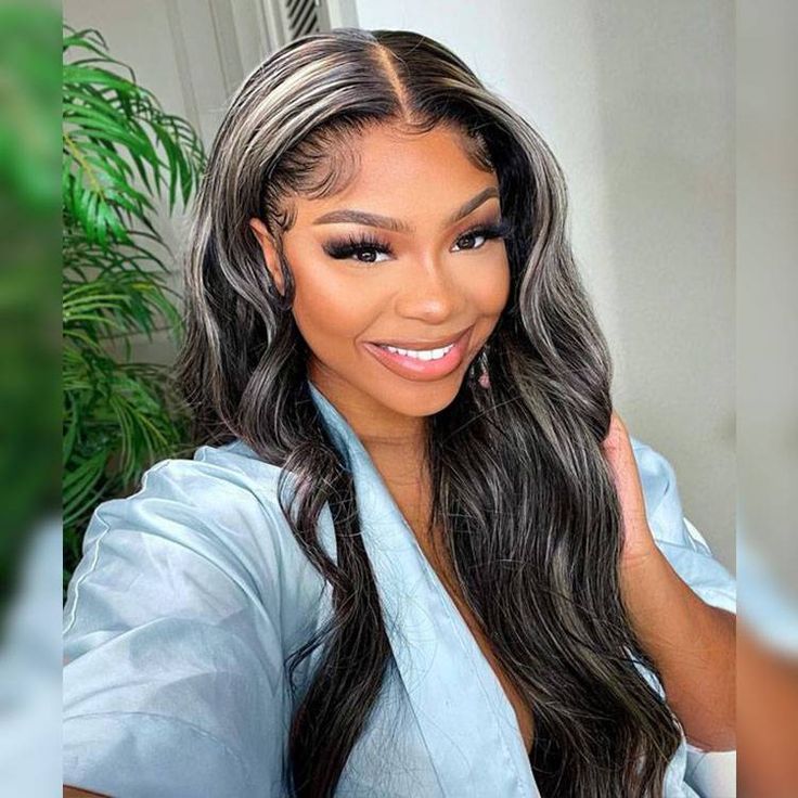 Subella Blonde Highlights HD Lace Front Wigs Body Wave Glueless Wigs Black Wig with #613 Blonde Highlight - Image 4