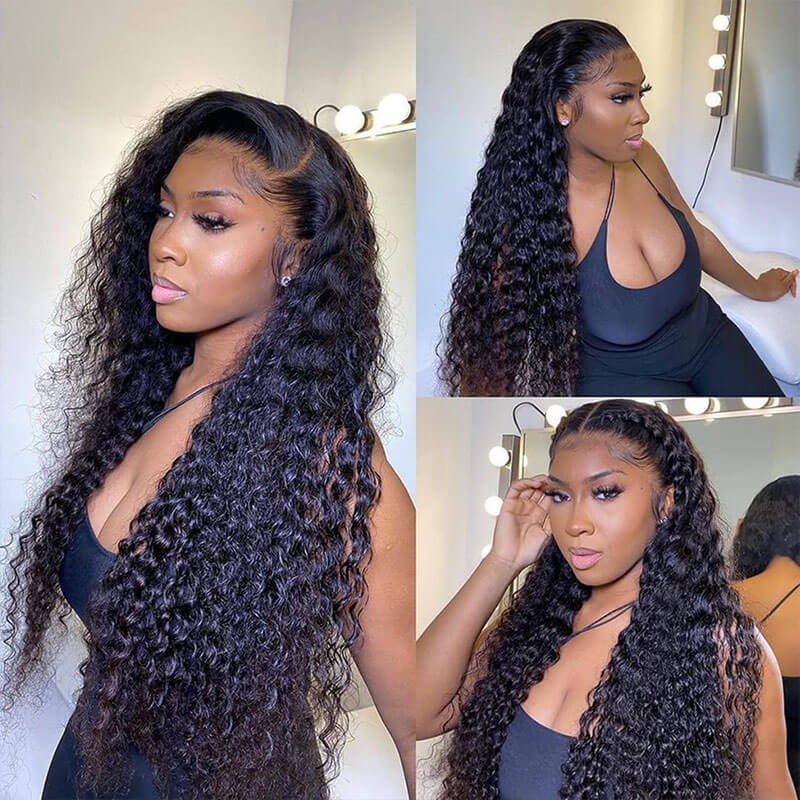 Subella Hair Deep Wave HD Transparent Lace Wigs 13*4 Frontal Wigs Human Hair Wigs - Image 2