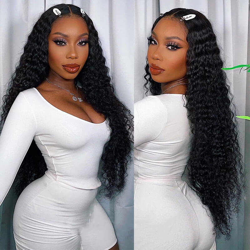 Subella Hair Deep Wave HD Transparent Lace Wigs 13*4 Frontal Wigs Human Hair Wigs - Image 5