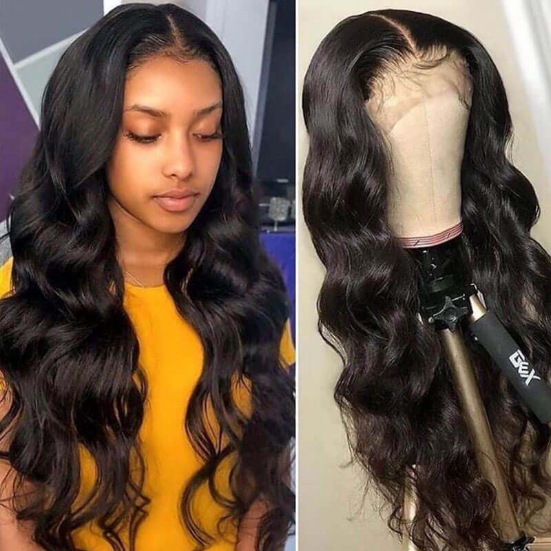Subella Hair T Part HD Transparent Lace Wig Body Wave Human Hair - Image 3