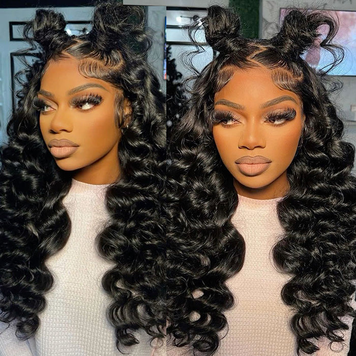 Hottest Skin Melt Loose Deep Wave Wigs 13x4 HD Lace Front Wig Virgin Human Hair - Image 3
