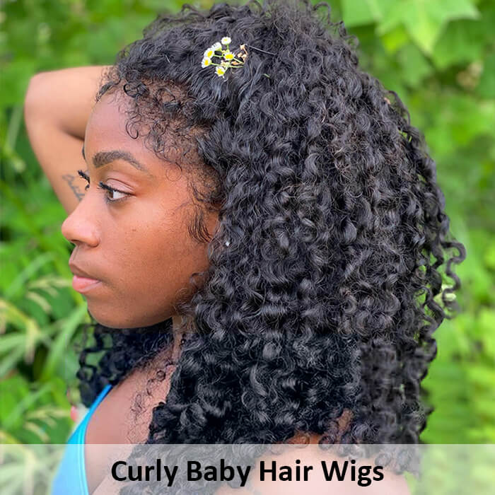 4C Hairline Wig Deep Wave Invisible Lace Front Wigs Top Grade Human Hair With Curly Edges - Image 7