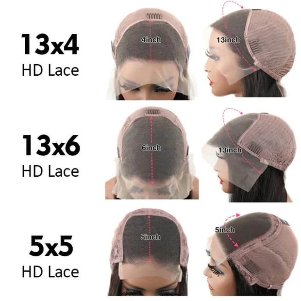 4C Hairline Wig Deep Wave Invisible Lace Front Wigs Top Grade Human Hair With Curly Edges - Image 8